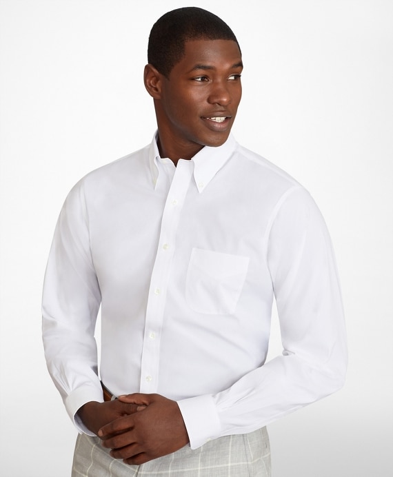 Regent Fitted Dress Shirt, Performance Non-Iron with COOLMAX&reg;, Button-Down Collar Broadcloth - Brooks Brothers Outlet