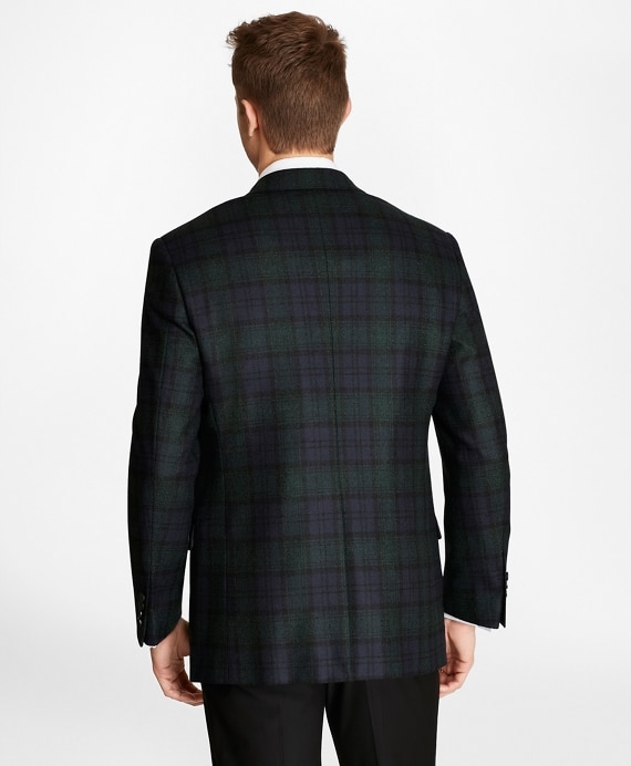 Regent Fit Black Watch Wool Tuxedo Jacket - Brooks Brothers Outlet