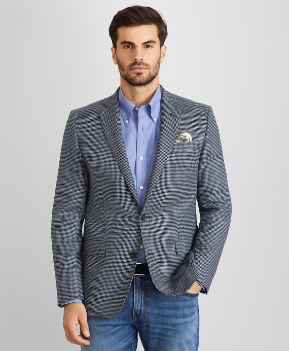 Regent Fit Blue Check Sport Coat - Brooks Brothers Outlet