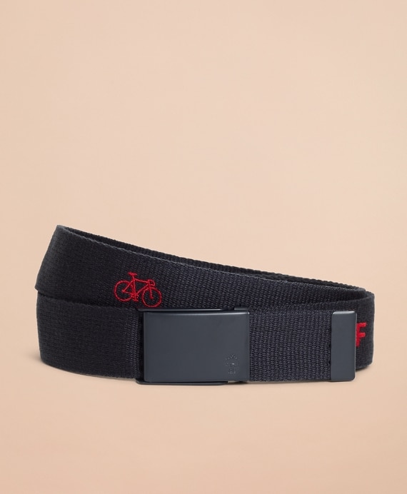 Embroidered Canvas Belt - Brooks Brothers Factory Outlet