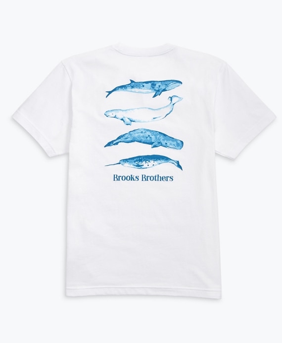 Whale-Print Cotton Jersey T-Shirt - Brooks Brothers Outlet