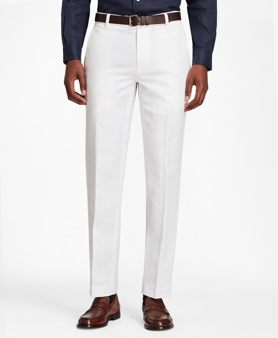 Milano Fit Linen and Cotton Chinos - Brooks Brothers Outlet
