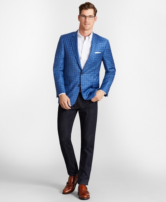 Regent Fit Plaid Sport Coat - Brooks Brothers Outlet