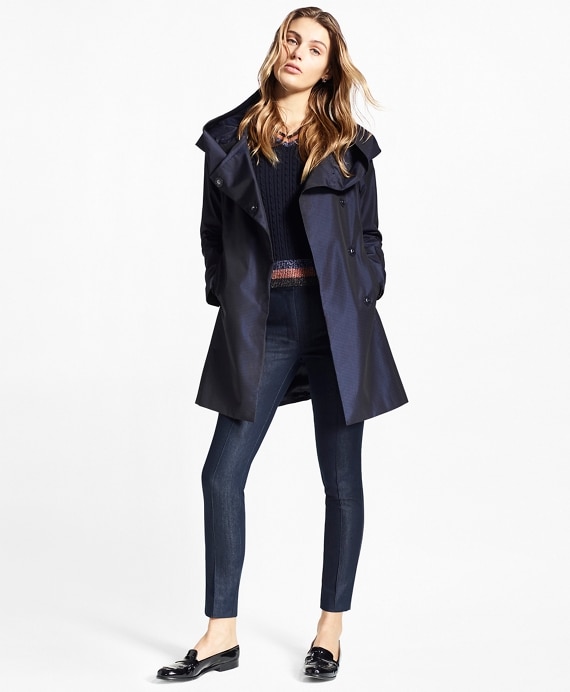 Water-Repellent Dobby Swing Coat - Brooks Brothers Outlet
