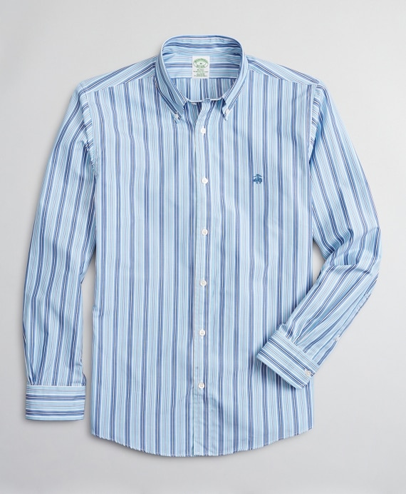 Luxury Collection Milano Slim-Fit Sport Shirt, Button-Down Collar Stripe - Brooks Brothers Outlet