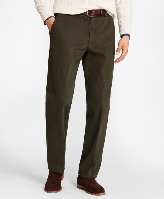 Clark Fit Brushed Twill Stretch Chinos - Brooks Brothers Outlet