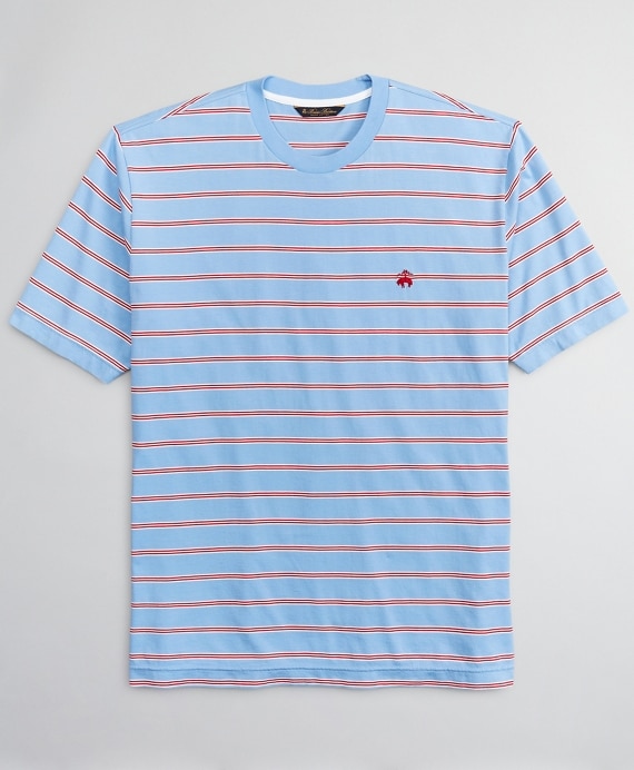 Supima&reg; Cotton Multi-Stripe T-Shirt - Brooks Brothers Factory Outlet