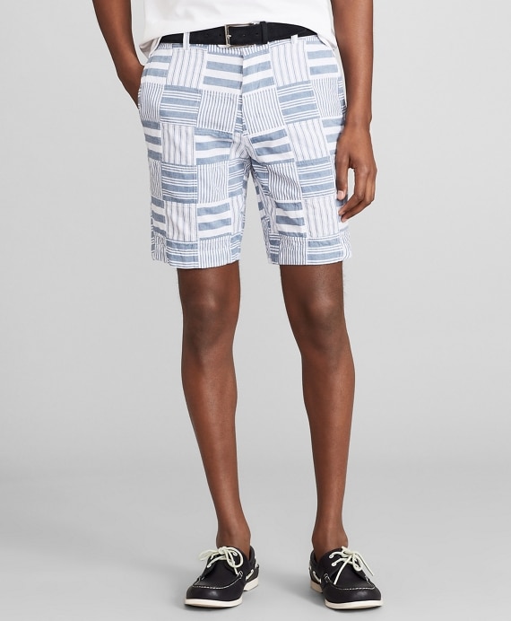 Patchwork Madras Shorts - Brooks Brothers Outlet