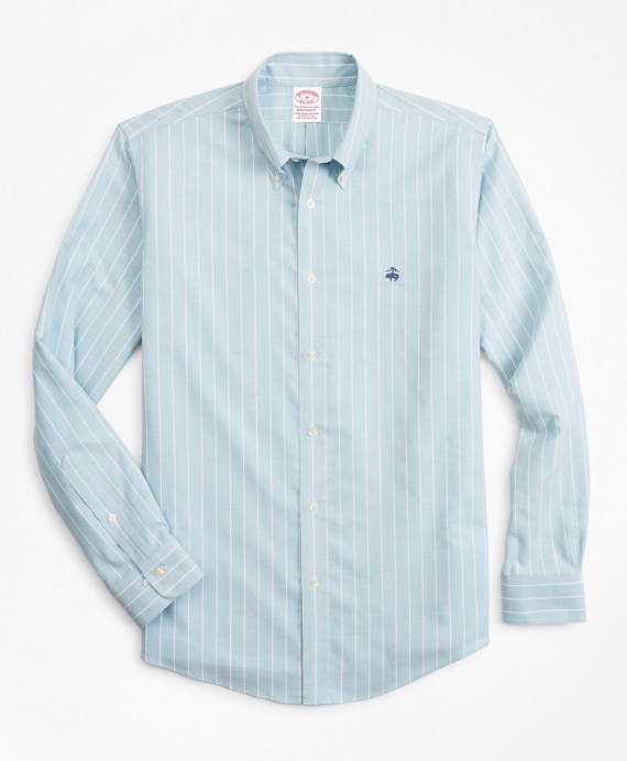 Stretch Madison Classic-Fit Sport Shirt, Non-Iron Stripe - Brooks Brothers Outlet
