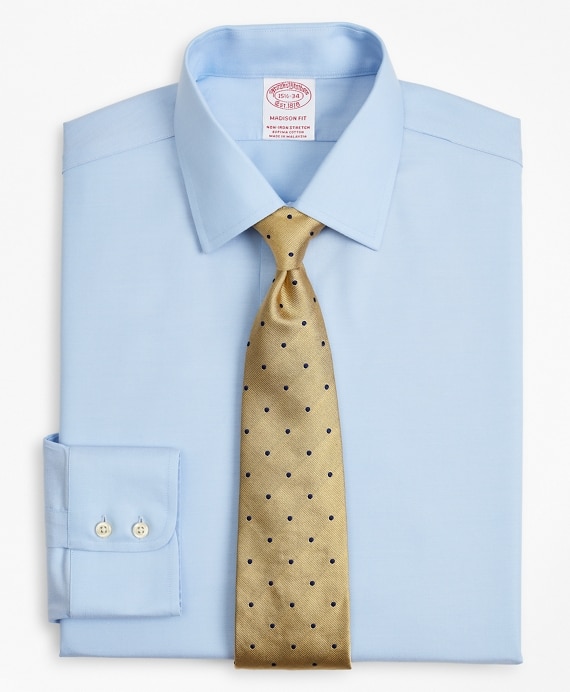 Stretch Madison Classic-Fit Dress Shirt, Non-Iron Twill Ainsley Collar - Brooks Brothers Outlet