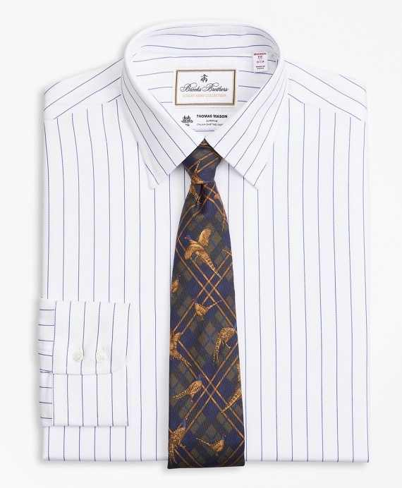 Luxury Collection Madison Classic-Fit Dress Shirt, Franklin Spread Collar Pinstripe - Brooks Brothers Outlet