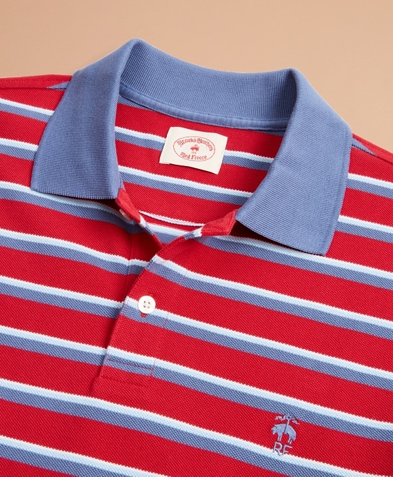 Striped Pique Polo Shirt - Brooks Brothers Outlet