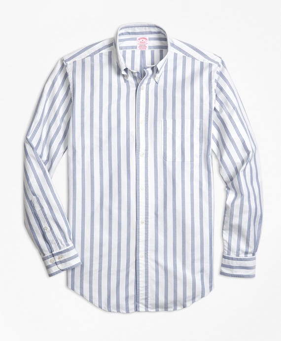Madison Fit Oxford BB#1 Stripe Sport Shirt - Brooks Brothers Outlet