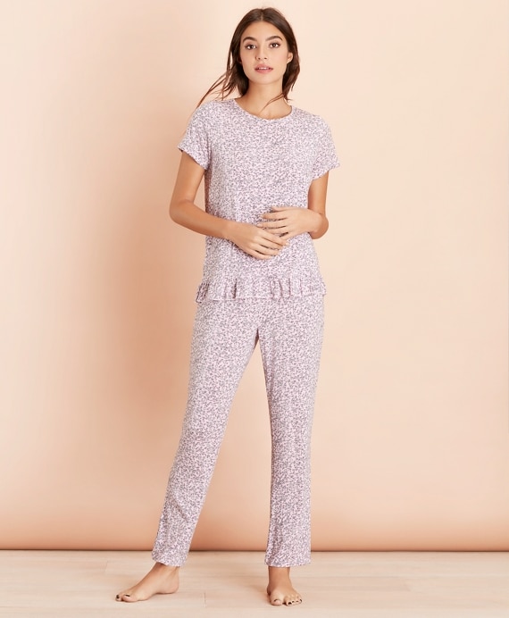 Floral-Print Jersey Pajama Set - Brooks Brothers Factory Outlet