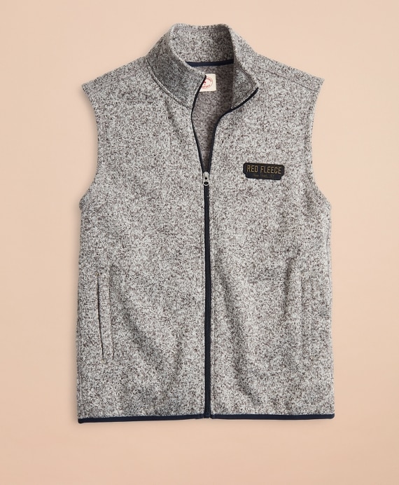 Zip-Up Fleece Sweater Vest - Brooks Brothers Outlet
