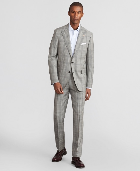 Madison Fit Three-Button Plaid 1818 Suit - Brooks Brothers Outlet