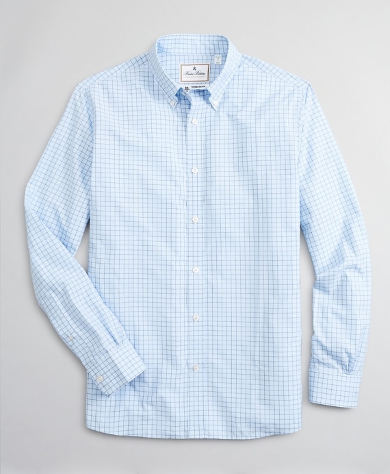 Luxury Collection Milano Slim-Fit Sport Shirt, Button-Down Collar Check - Brooks Brothers Outlet