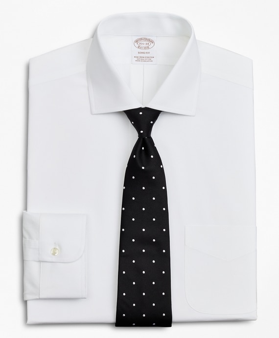 Stretch Soho Extra-Slim-Fit Dress Shirt, Non-Iron Poplin English Collar - Brooks Brothers Outlet