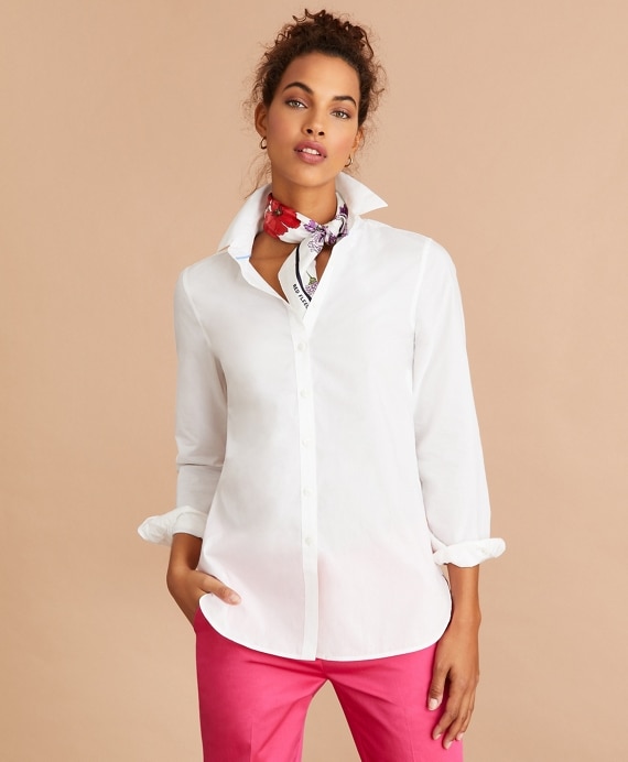 Cotton Poplin Tunic - Brooks Brothers Factory Outlet