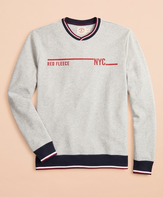 French Terry Red Fleece 1818 Sweatshirt - Brooks Brothers Outlet