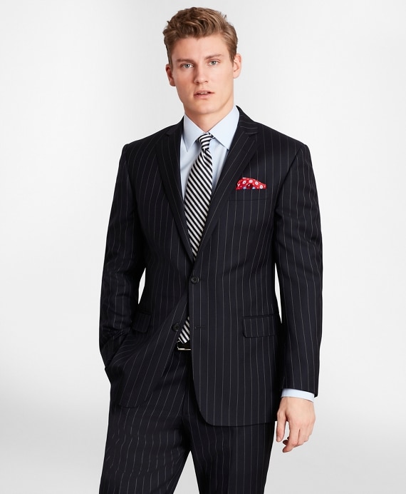 BrooksGate&trade; Milano-Fit Bead-Stripe Twill Suit Jacket - Brooks Brothers Outlet