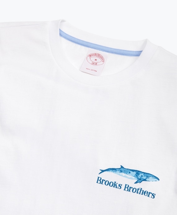 Whale-Print Cotton Jersey T-Shirt - Brooks Brothers Outlet