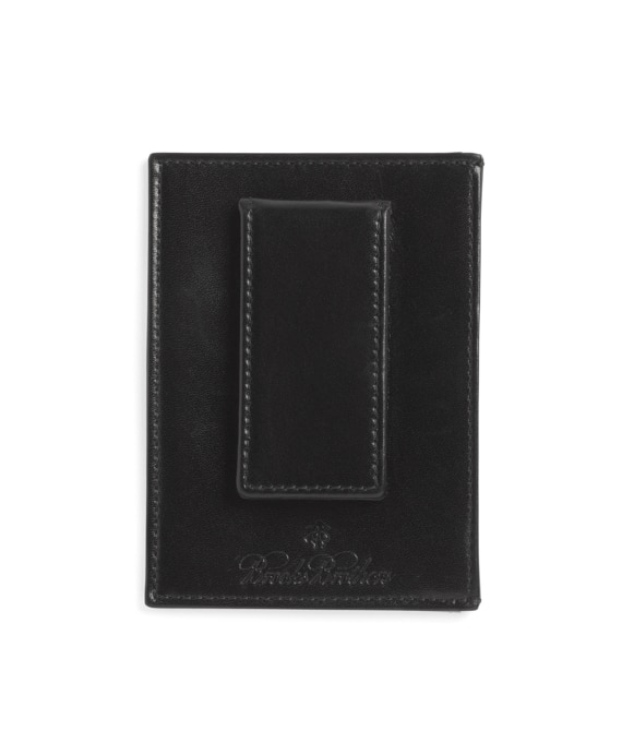 French Calf Card Case with Magnetic Clip - Brooks Brothers Outlet