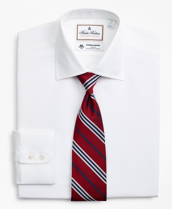 Luxury Collection Milano Slim-Fit Dress Shirt, Franklin Spread Collar Fine Stripe - Brooks Brothers Outlet