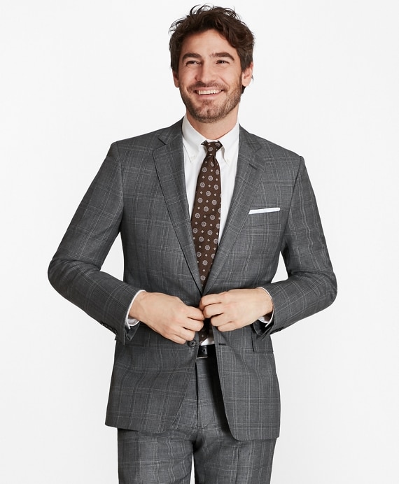 Regent Fit Plaid 1818 Suit - Brooks Brothers Outlet