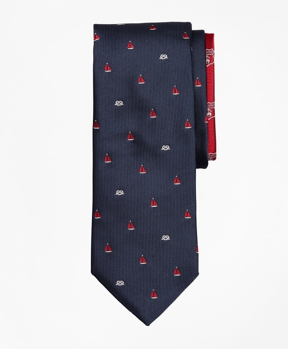 Sail Boat and Nautical Knot Tie - Brooks Brothers Outlet