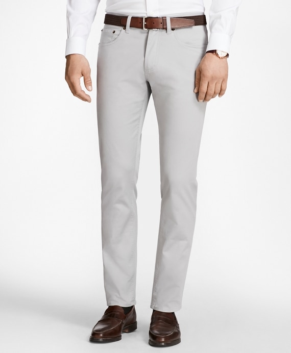 Five-Pocket Selvedge Twill Pants - Brooks Brothers Outlet