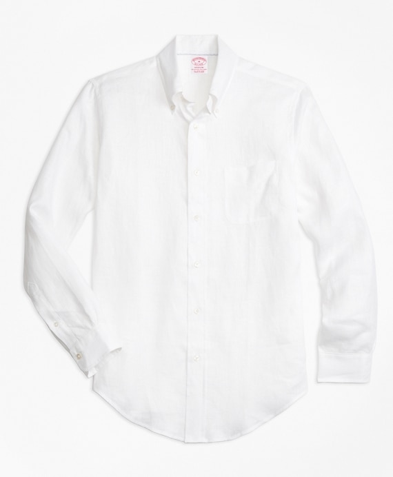 Madison Fit Irish Linen Sport Shirt - Brooks Brothers Outlet