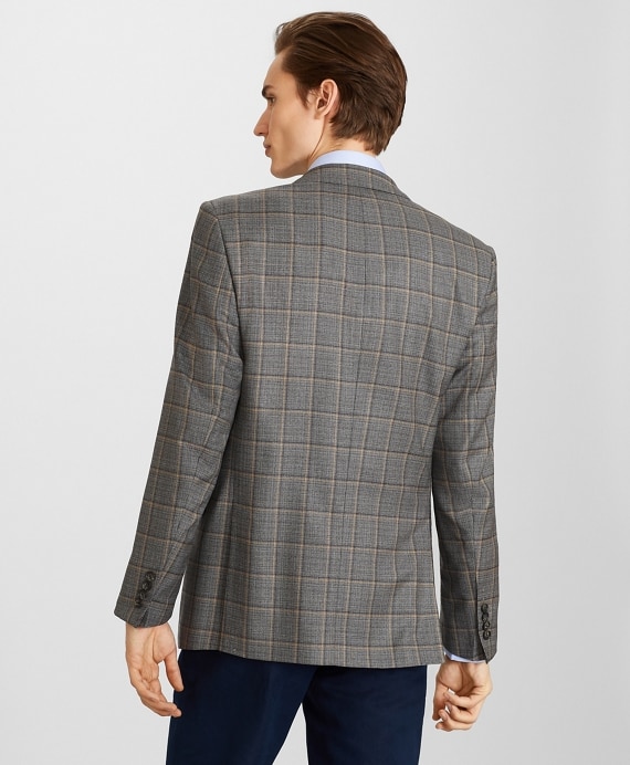 Milano Fit Double Windowpane Sport Coat - Brooks Brothers Outlet