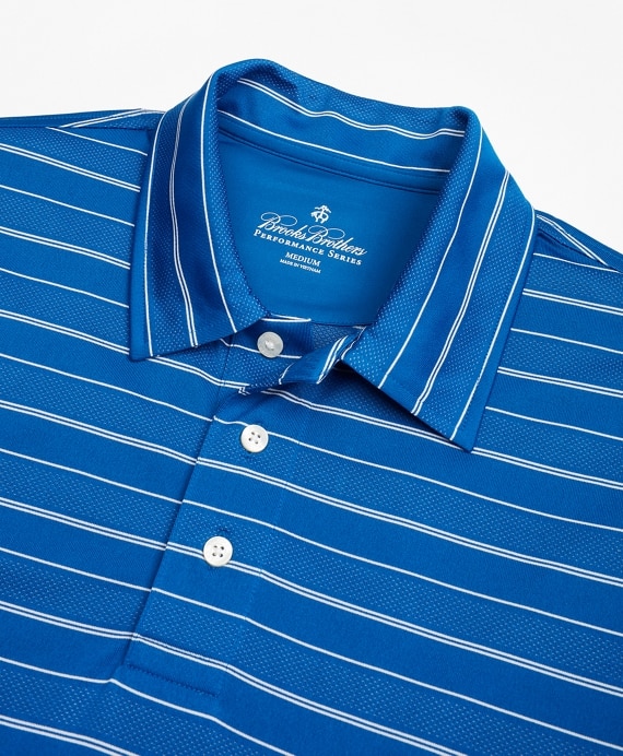 Performance Series Bird's-Eye Stripe Polo Shirt - Brooks Brothers Outlet