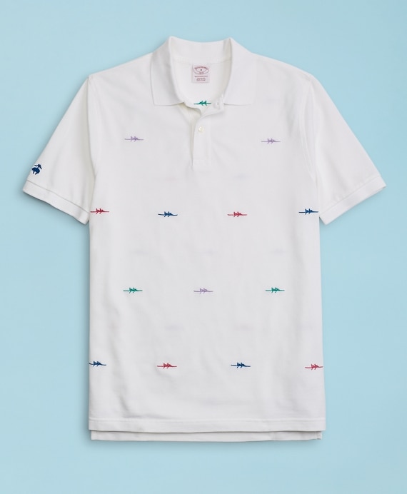 Head Of The Charles&reg; Regatta Embroidered Pique Polo Shirt - Brooks Brothers Outlet