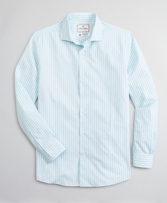 Luxury Collection Regent Fitted Sport Shirt, Spread Collar Stripe - Brooks Brothers Outlet