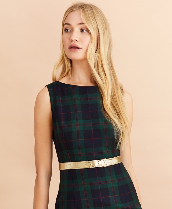 Metallic Leather Belt - Brooks Brothers Outlet