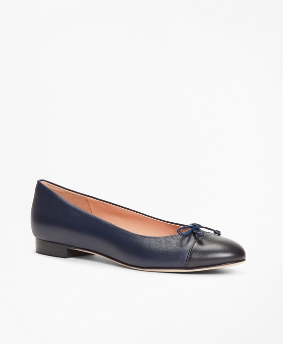 Color-block Leather Flats - Brooks Brothers Outlet