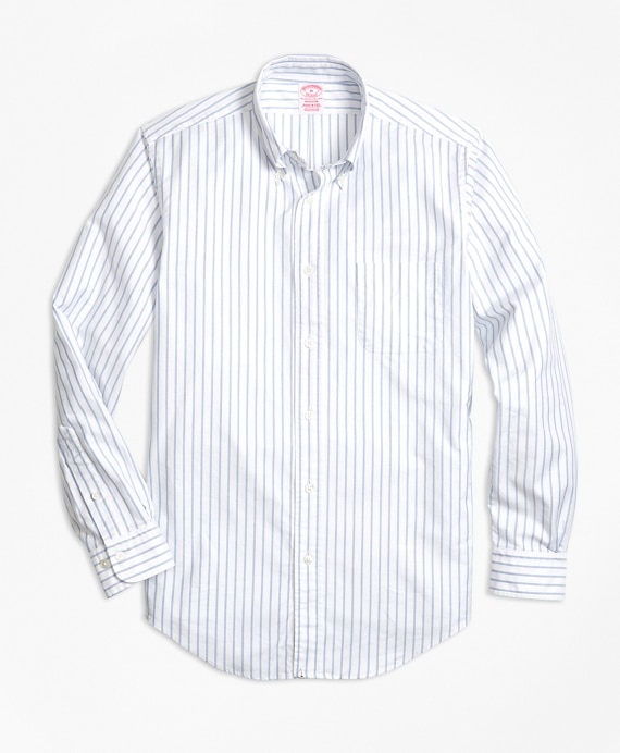 Madison Fit Oxford Small Stripe Sport Shirt - Brooks Brothers Outlet