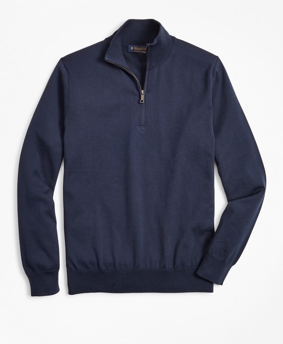 Supima&reg; Cotton Half-Zip Sweater - Brooks Brothers Outlet