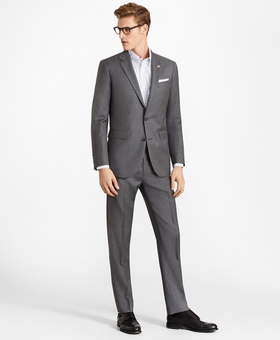 Milano Fit Two-Button Stripe 1818 Suit - Brooks Brothers Outlet