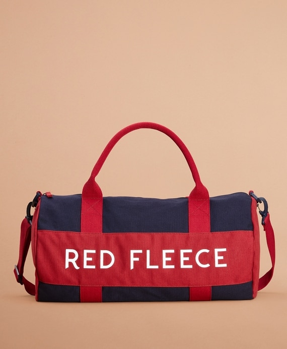 Red Fleece Canvas Duffle Bag - Brooks Brothers Factory Outlet