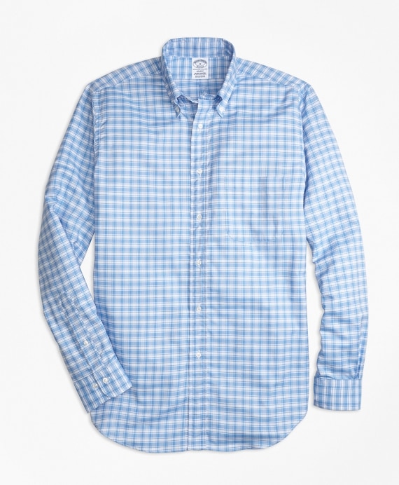 Regent Fit Oxford Check Sport Shirt - Brooks Brothers Outlet