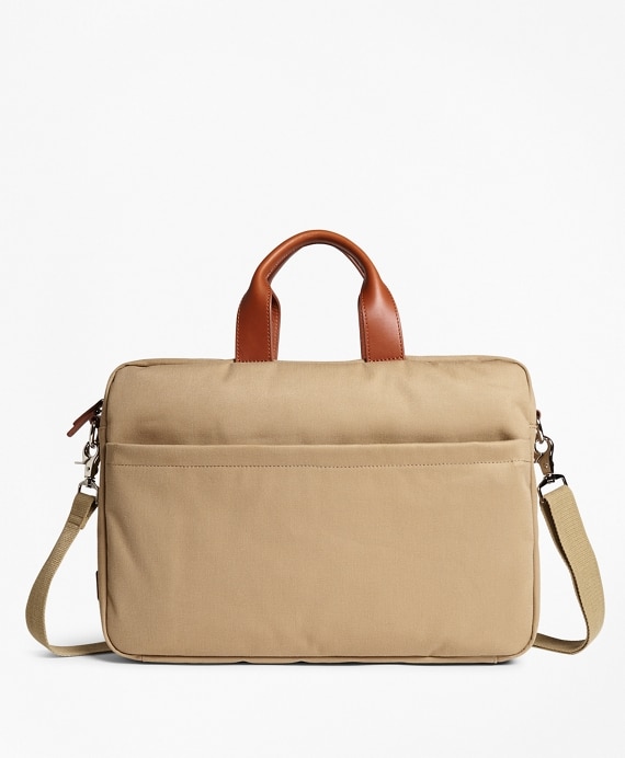 Brushed Cotton Twill Briefcase - Brooks Brothers Factory Outlet