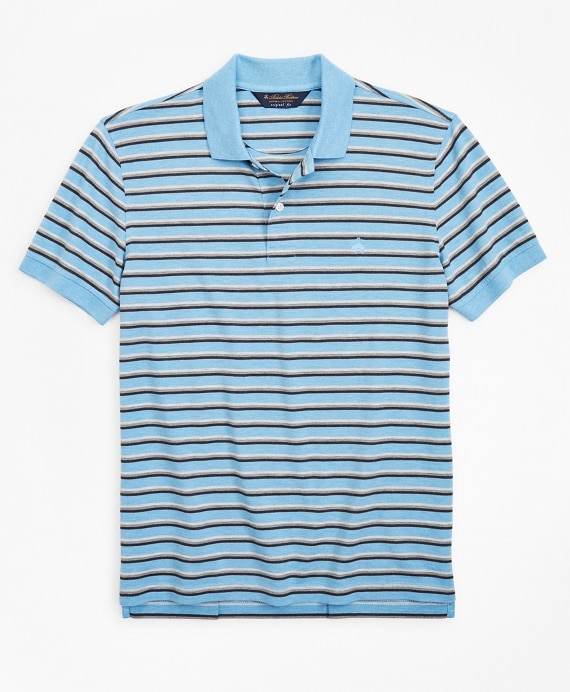 Original Fit Heathered Stripe Polo Shirt - Brooks Brothers Outlet