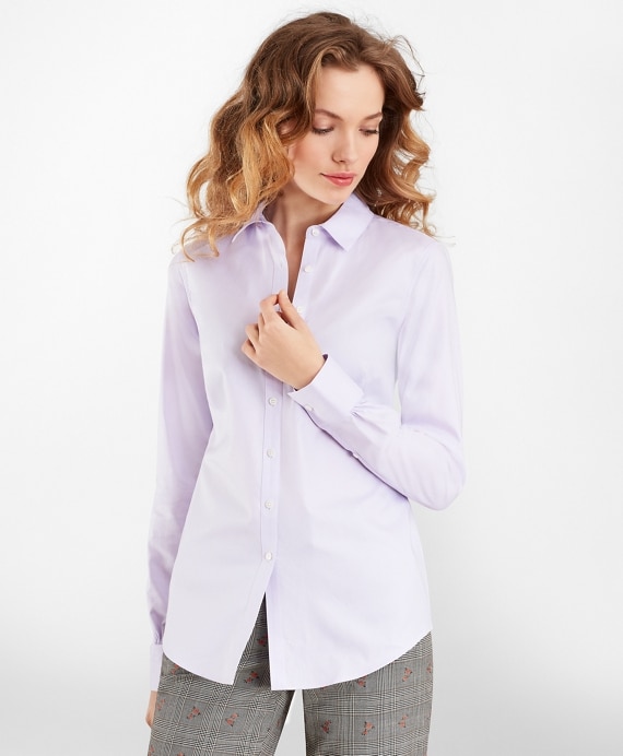 Petite Supima&reg; Cotton Royal Oxford Fitted Shirt - Brooks Brothers Outlet