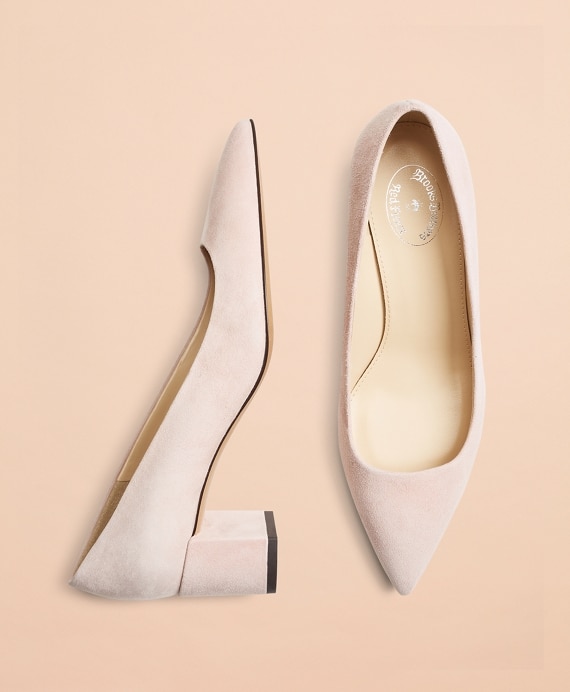 Point-Toe Block-Heel Pumps - Brooks Brothers Outlet