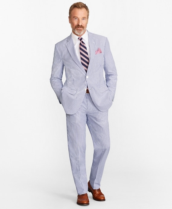 Madison Fit Stripe Seersucker Suit - Brooks Brothers Outlet