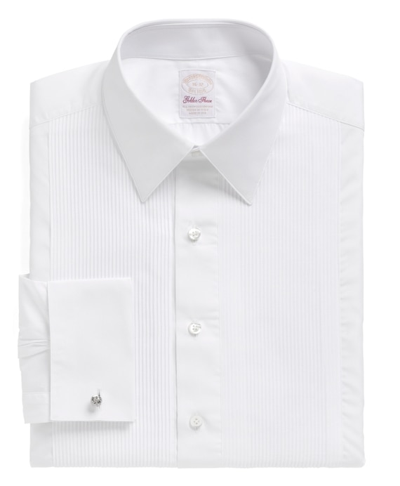 Golden Fleece&reg; Madison Fit Swiss Pleat Tennis Collar French Cuff Tuxedo Shirt - Brooks Brothers Outlet