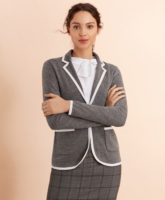 Merino-Wool Knit Rowing Blazer - Brooks Brothers Outlet